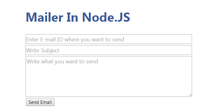 How to send e-mail in node.js