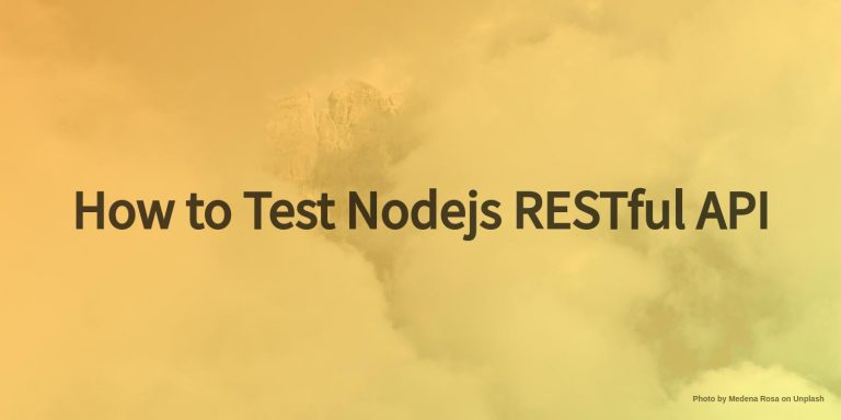 how to test nodejs api