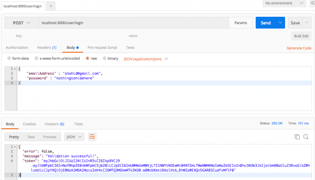 Building token based authentication using NodeJs and RethinkDB