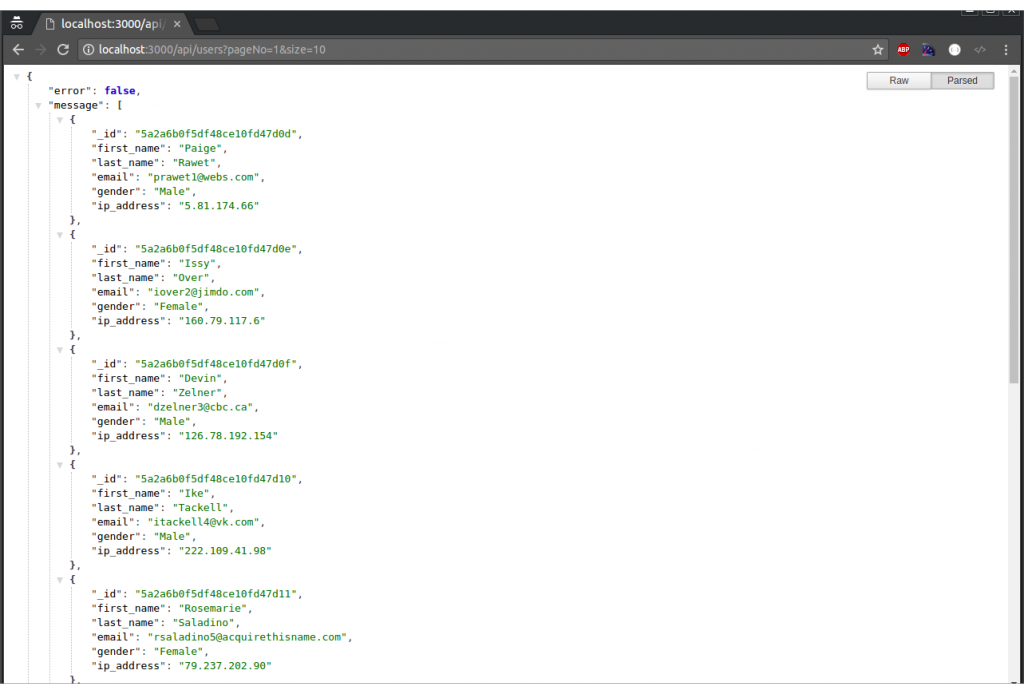 Server Side Pagination Using Node and Mongo | CodeForGeek