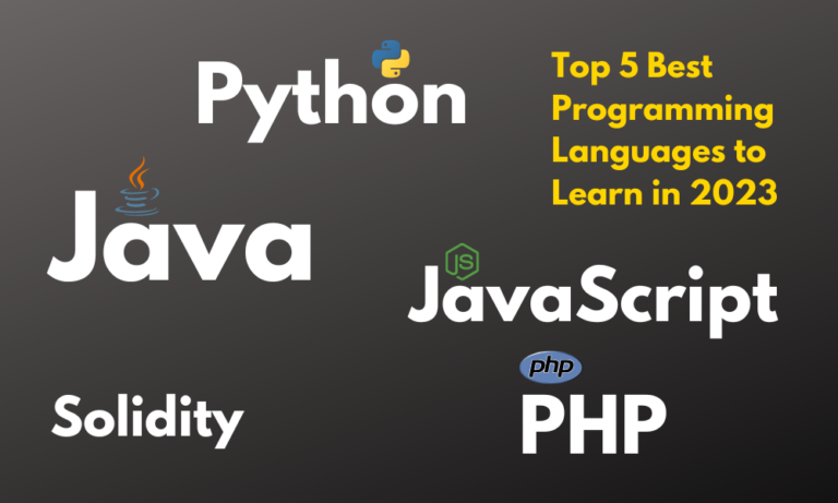 Top 5 Best Programming Languages To Learn In 2023