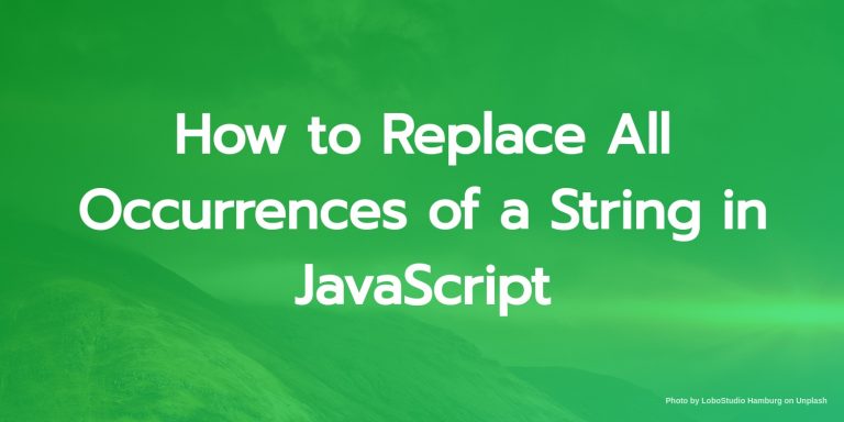 how to replace all occurences of a string