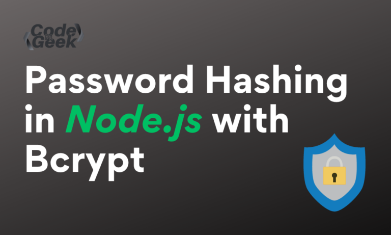 Password Hashing In NodeJs With Bcrypt