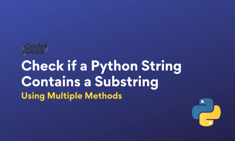 Check If A Python String Contains A Substring