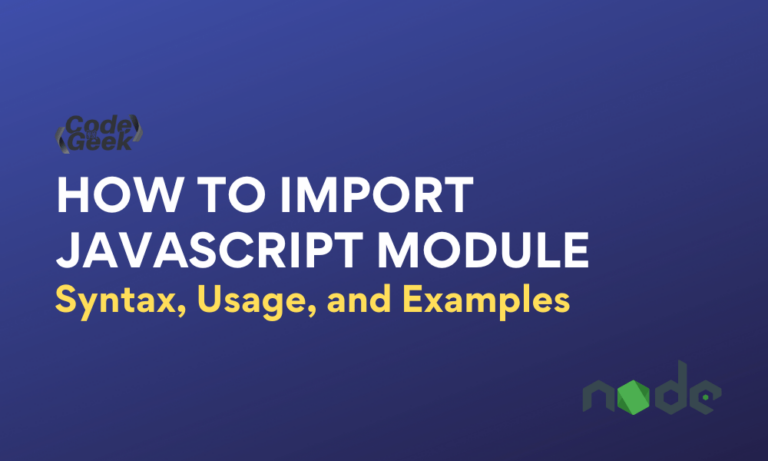 How To Import JavaScript Module
