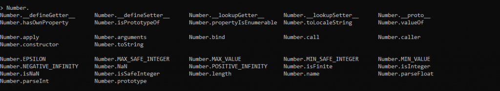 Node Repl Number Object