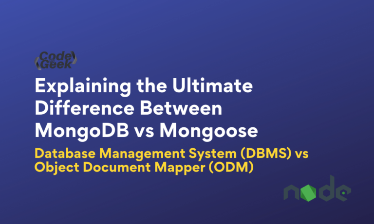 Difference Between MongoDB Vs Mongoose