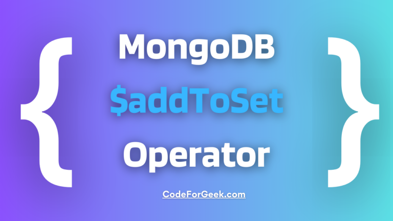 MongoDB $addToSet Operator