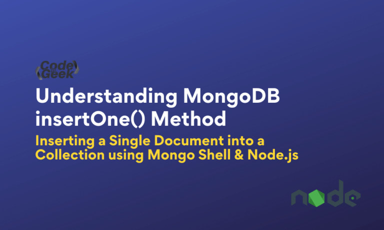 MongoDB InsertOne() Method