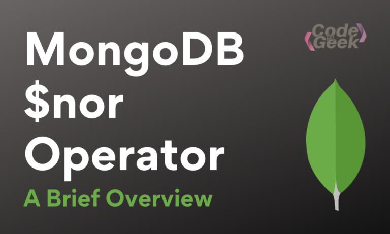 MongoDB $nor Operator