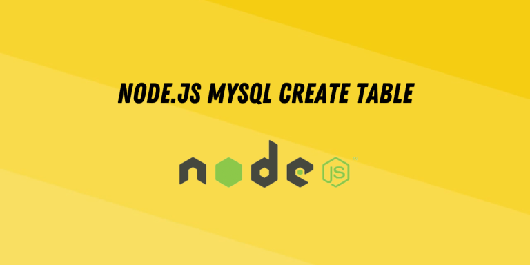NodeJS MySQL Create Table Thumbnail