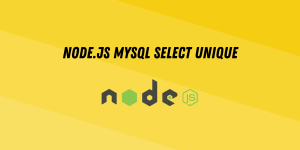 NodeJS MySQL Select Unique Thumbnail