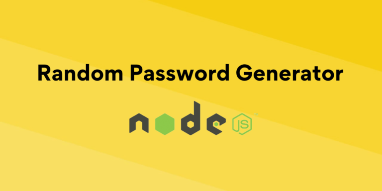 Random Password Generator In NodeJS