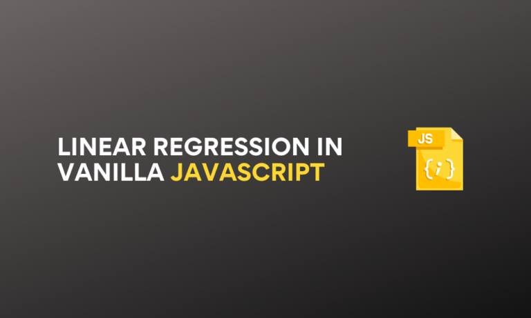 Linear Regression In JavaScript Thumbnail