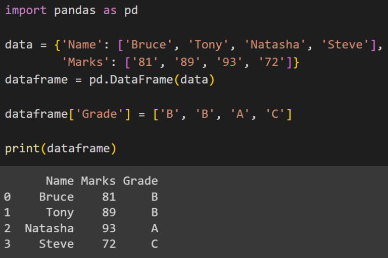 how to add list into dataframe column