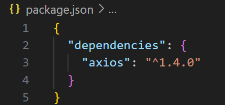 Dependencies in package.json file