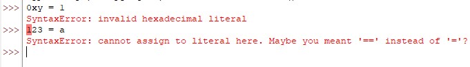 Syntax Errors When Starting With Numbers