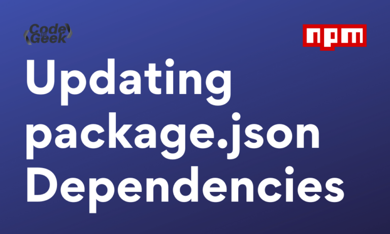 Updating Package Json Dependencies