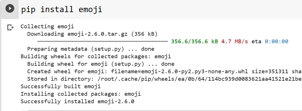 Emoji Installation Google Collab