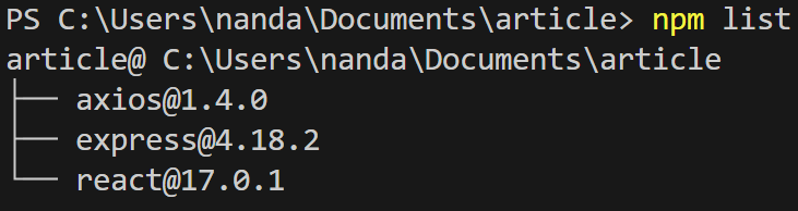 Npm List Command