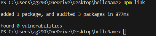 npm link command