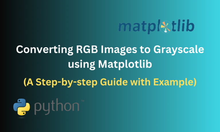Converting RGB Images To Grayscale Using Matplotlib
