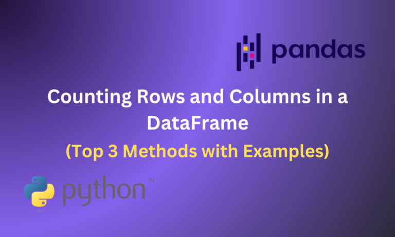 Counting Rows And Columns In A DataFrame