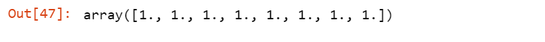 Example 1: By specifying shape in numpy.ones() function