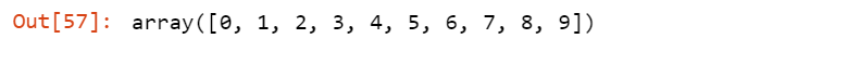 Example: By specifying the stop in numpy.arange() function