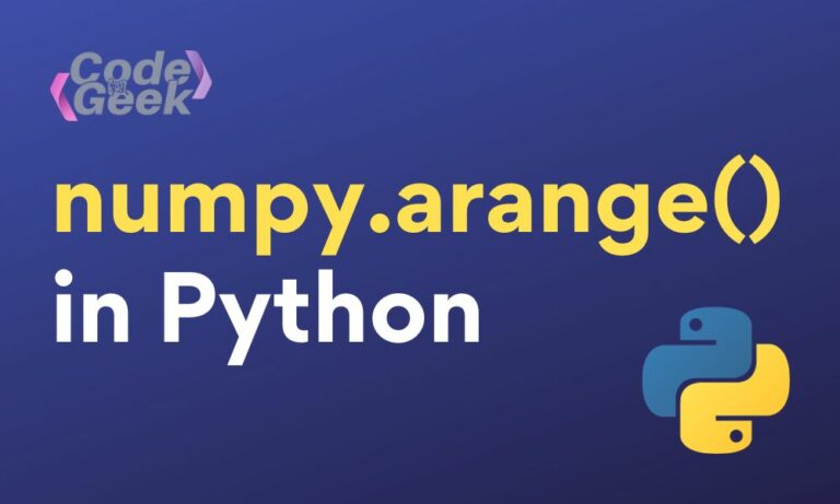 Numpy Arange() In Python