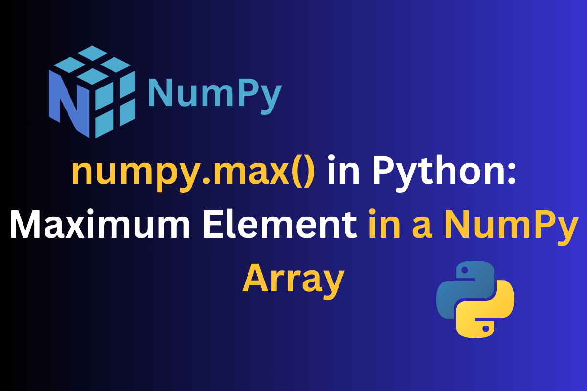 Numpy Max Value Of Data Type