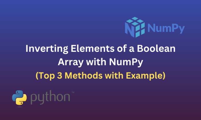 Inverting Elements Of A Boolean Array With NumPy