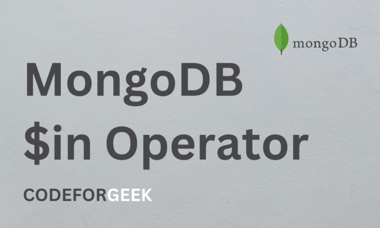 MongoDB $in Operator