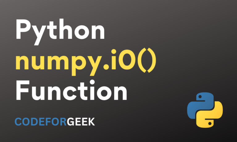 Python Numpy I0() Function