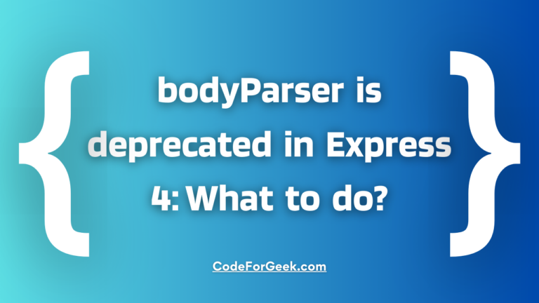 BodyParser Is Deprecated