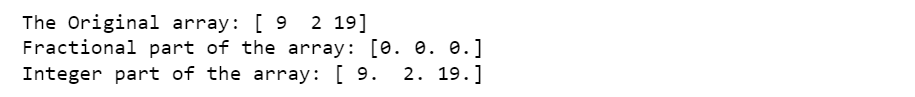 Passing Parameter 'dtype' in numpy.modf() Function