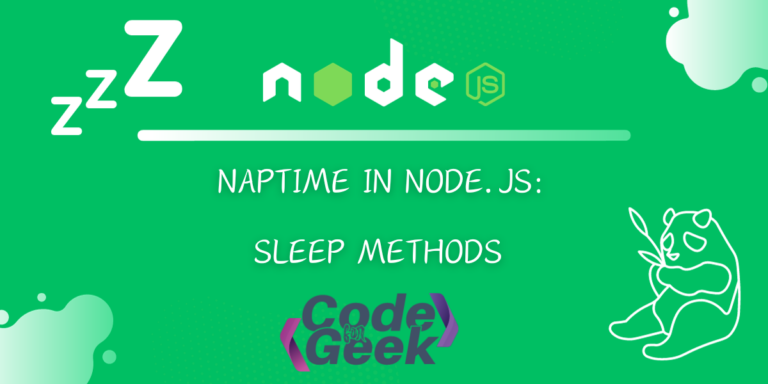 Sleep in node js