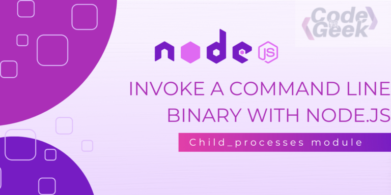 Invoke A Command Line Binary With Node Js