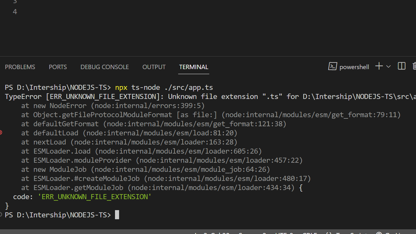 Unknown file extension .ts
