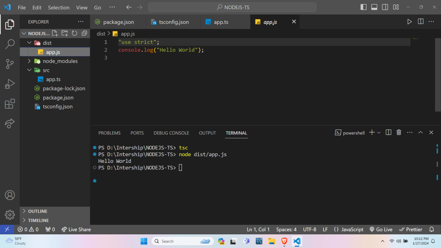 unknown file extension .ts in ts node