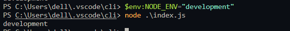 Setting NODE_ENV Using Command Line