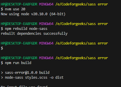 Resolving Error Node Modules Node Sass Command Failed Error In Node Js CodeForGeek