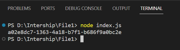 Image of crypto module output 