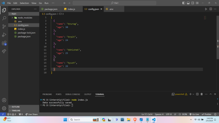 Reading and Writing JSON Files in Node.js | CodeForGeek