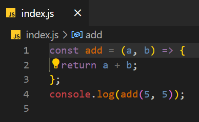 Image of simple javascript code