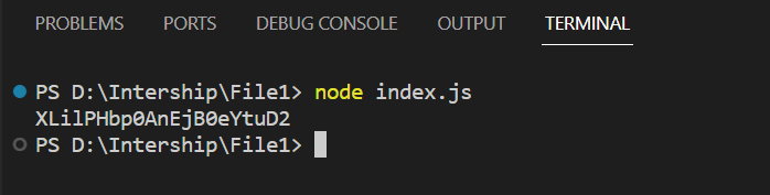 Image of nanoid package output