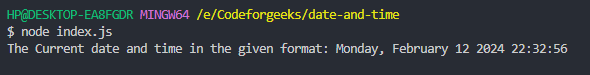 Format Method Example