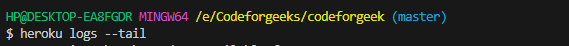 Heroku Logs Tail