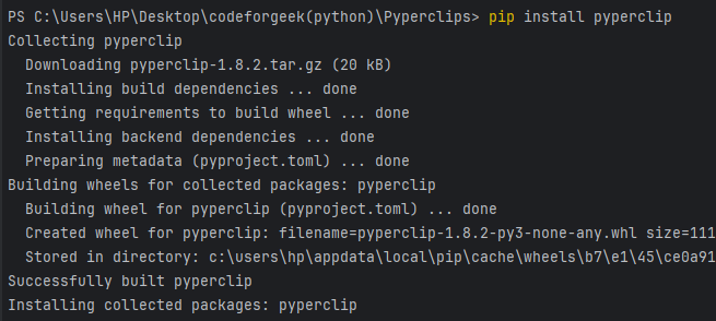 pip install pyperclip