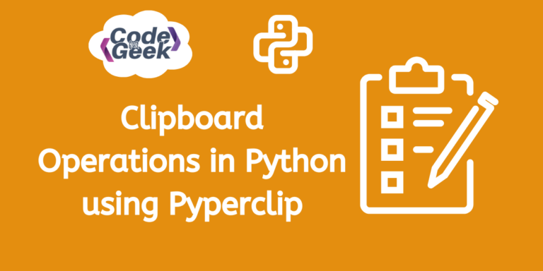 Clipboard Operations In Python Using Pyperclip